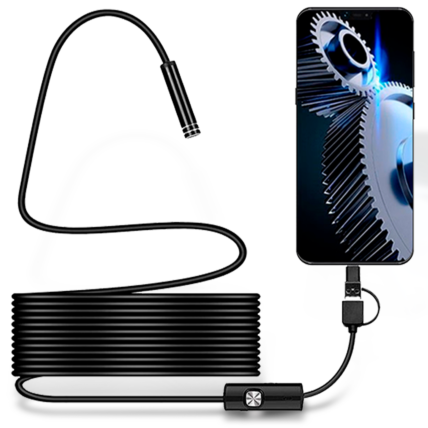 Camera Endoscopica para Celular e PC 7mm com cabo 5 Metros OBERON - OR-MI800/5M