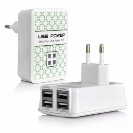Carregador de Viagem 4 Portas USB/15W Exbom - 01936