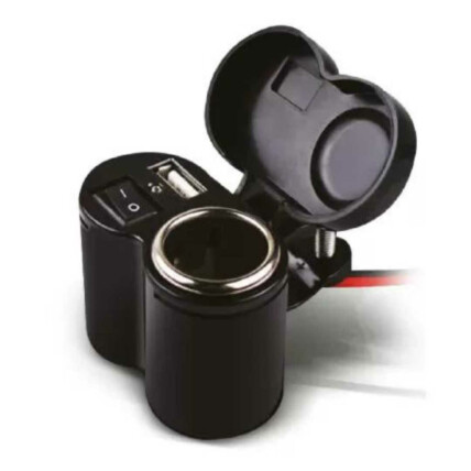 Carregador para Moto 12V Universal com Porta Usb KNUP - KP-572