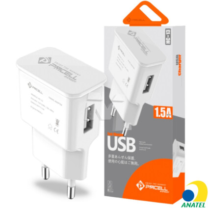 Carregador de Celular Usb Universal 1.5A PMCELL - HC-13