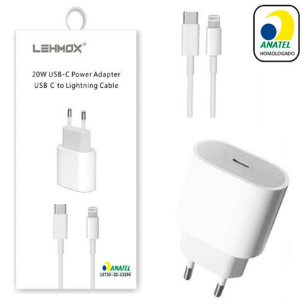 Carregador Tipo C PD 25W para IOS com Cabo Lightning LEHMOX - LE-357-3