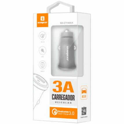 Carregador Veicular Turbo 3.0A Sumexr - SX-C11-MAX
