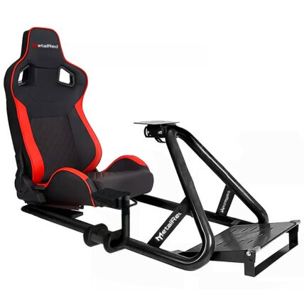 Cockpit Simracing Gamer Retrátil e Ajustável Vermelho METALRED FX6004