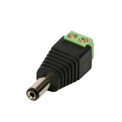 Conector De Alimentação P4 Macho Para Câmera CFTV Com Borne Exbom - 01229