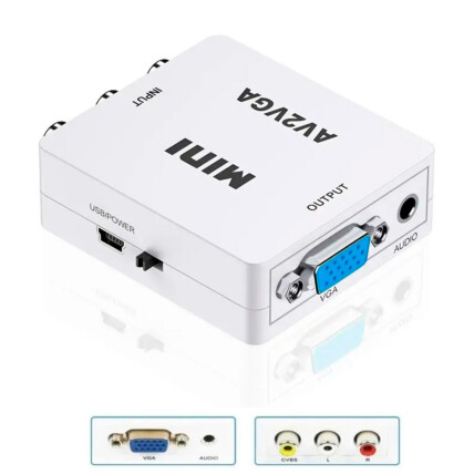 Conversor VGA para AV RCA 1080p KNUP - KP-AD114