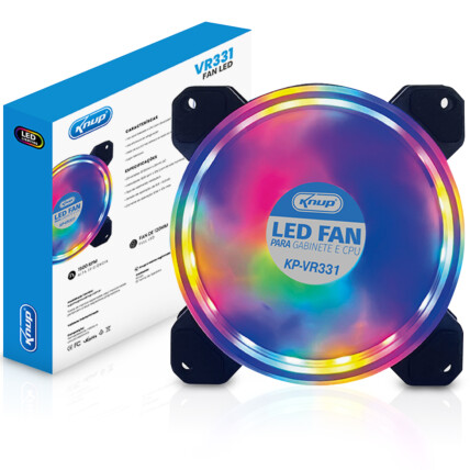 Cooler Fan RGB 120mm para Gabinete KNUP - KP-VR331