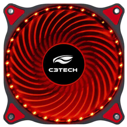 Cooler FAN C3Tech Storm 12CM 30 LED Vermelho - F7-L130RD