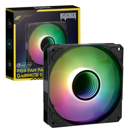 Cooler FAN ARGB para Gabinete 120mm Silencioso REVENGER - G-VR340