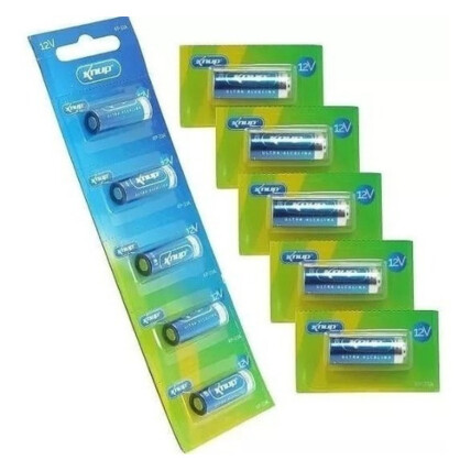 Cartela de Pilhas Bateria Alcalina 12v 23a Fina Cartela Com 5 Unidades Knup - KP-23A