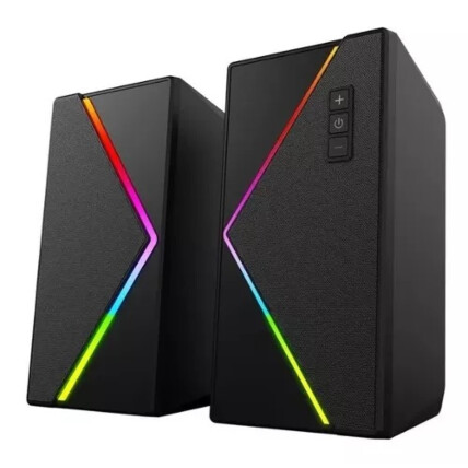 Caixa de Som Gamer Bluetooth Multimidia Usb P2 com Leds RGB KAPBOM - KA-1015