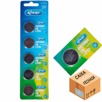 Bateria 3v Lithium Cartela com 5 Unidades - KP-BT2016 CAIXA FECHADA 20 UNIDADES