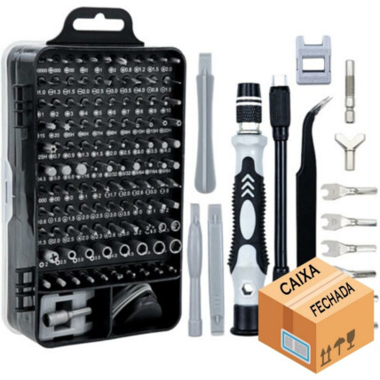 CAIXA FECHADA 40 Unidades Kit de Chaves 115 em 1 Multi Uso Ferramenta de Reparo Profissional 04009 - XLW-115
