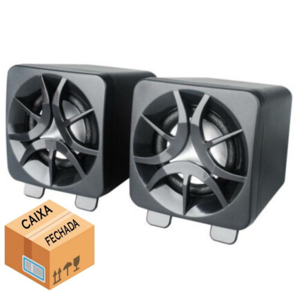 CAIXA FECHADA 100 Unidades Caixa de Som Multimídia 2.0 3W Estéreo Usb - KP-R0817