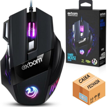 CAIXA FECHADA 100 Unidades Mouse Gamer 7D 3200 DPI LED Gaming Usb Xtreme 03250 - MS-G260