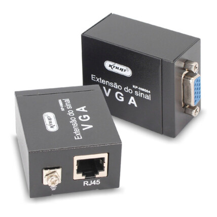 Extensor de Vídeo VGA Via RJ45 até 60 Metros Knup - KP-HM004