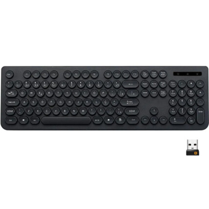 Teclado sem Fio Wireless 2.4 Ghz Teclas Redondas Preto Inova - KV-8785