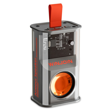 Caixa de Som Bluetooth Portátil Transparente com Led KAPBOM - KA-8880