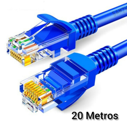 Cabo de Rede RJ45 com 20 Metros Cat 5e Azul Kapbom - KAP-W-20M