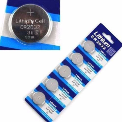 Bateria CR2032 3V Litihium Cartela com 5 unidades - CR2032