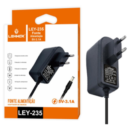 Fonte de Alimentação 5V 3.1A para Roteadores, Switch, Tv Box, Modem LEHMOX - LEY-235