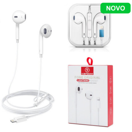 Fone de Ouvido com Microfone Conexão Lightning Modelo IOS Kapbom - KA-700-5G
