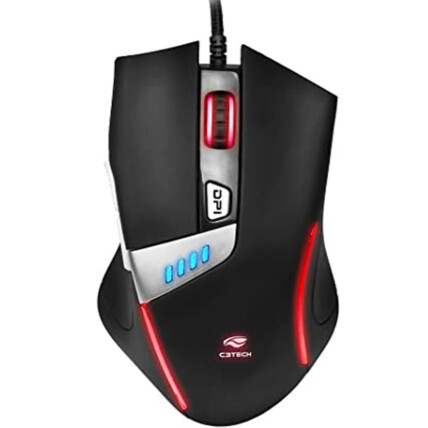 Mouse C3Tech Gamer Usb Led RGB 4000 dpi Griffin - MG-500BK
