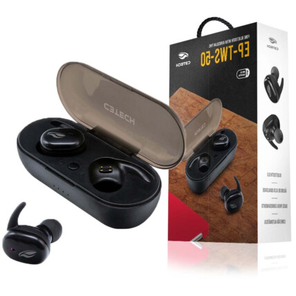 Fone de Ouvido Bluetooth C3tech Tws Bt 5.0 - EP-TWS-50BK