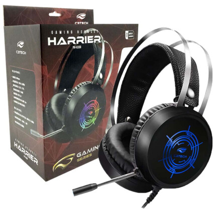 Headset Gamer Usb C3Tech com Microfonee Led Harrier - PH-G330BKV2