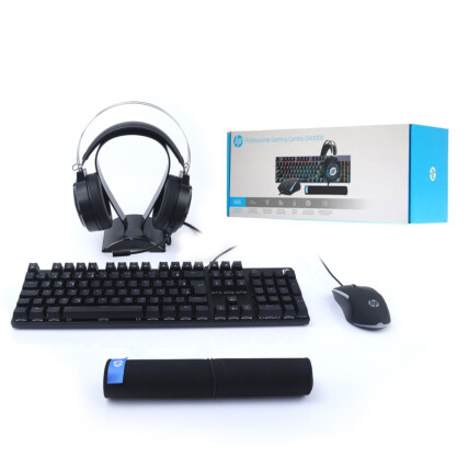 Kit Gamer PRO HP 4 em 1 ABNT2, Led RGB, Preto - GM3000 