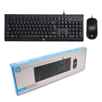 Kit Teclado + Mouse HP com Fio Usb ABNT2 - KM100