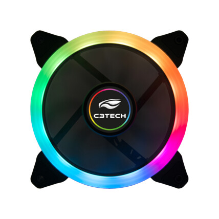 Cooler Fan C3Tech 12cm LED RGB Multi Cores - F7-L200RGB