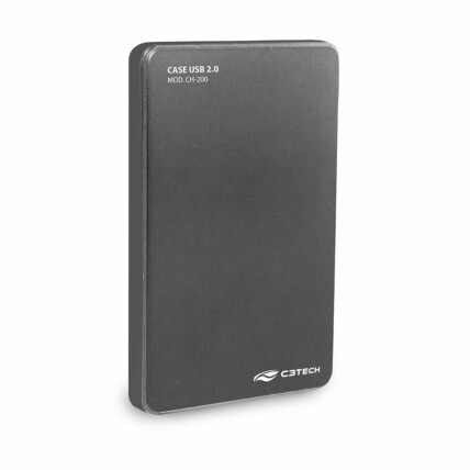 Case C3Tech para Hd Externo 2.5' Usb 2.0 Cinza - CH-200GY