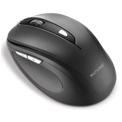 Mouse Sem Fio Multilaser Comfort 2.4ghz Usb 6 Botões Preto - MO237