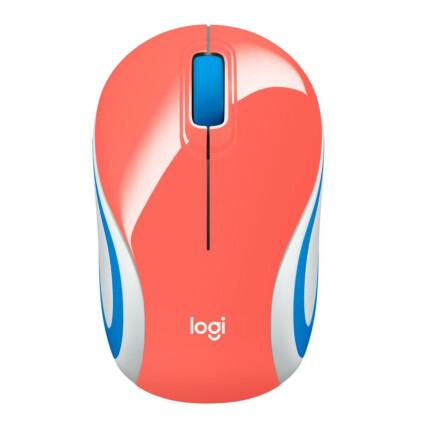 Mini Mouse Logitech Sem Fio Rc/nano 1000 dpi - M187 CORAL