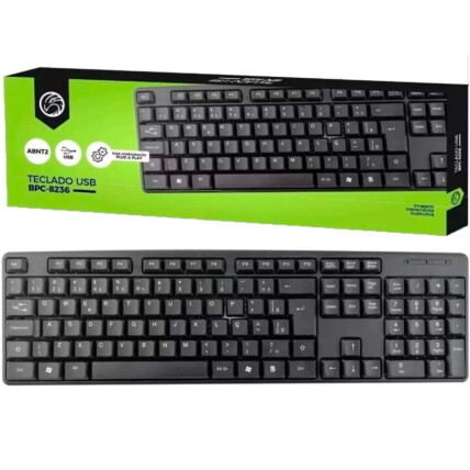 Teclado Usb Brazil Pc Padrão ABNT2 - BPC-8236