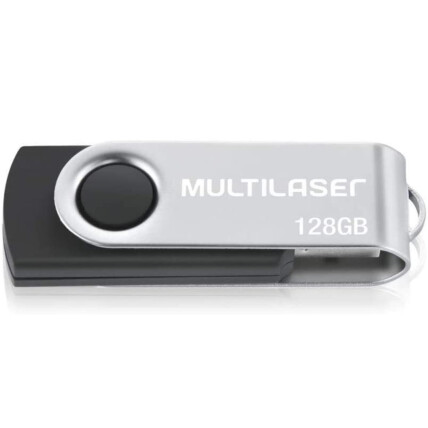 Pen Drive Multilaser Twist 128GB USB 2.0 Preto - PD591