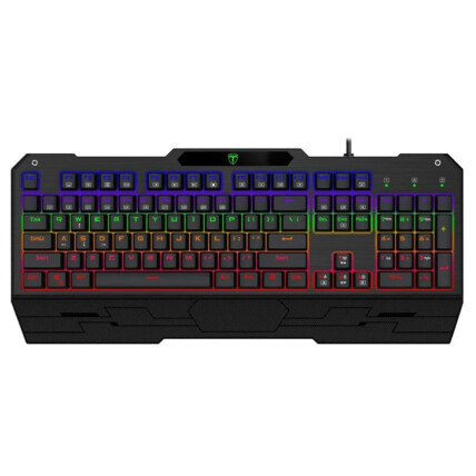 Teclado Mecânico Gamer T-Dagger Battleship LED Rainbow Anti-Ghosting - T-TGK301-BL