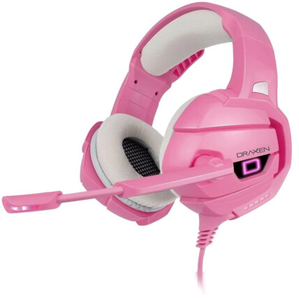 Headset Gamer Draxen Com Microfone P2 3.5mm Rosa - DN103/ PK