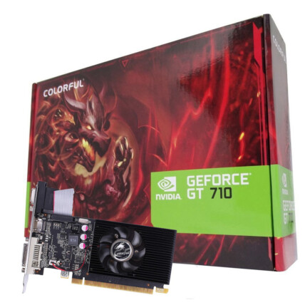 Placa de Vídeo Colorful GeForce GT 710 2GB DDR3 64Bit - G-C710 2G-V