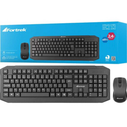 Kit Teclado e Mouse sem Fio Fortrek Wireless ABNT2 Preto - WCF101