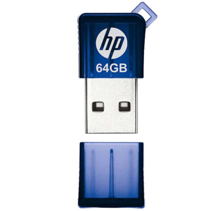 Pen Drive HP 64Gb Usb 2.0 Mini Azul - V165W