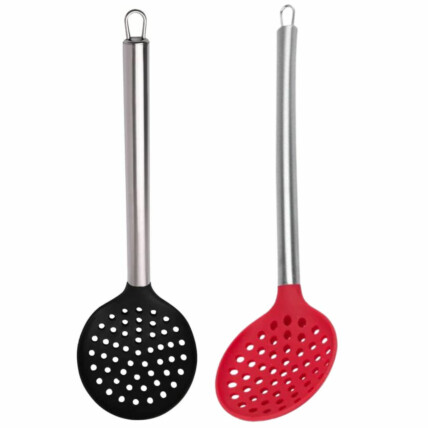 Escumadeira de Silicone 33cm com Cabo de Inox TOP ÚTIL - TOP0704