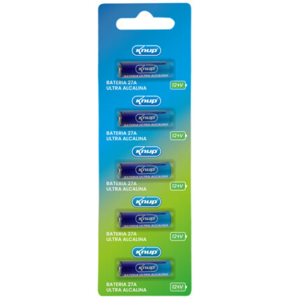 Bateria de Litio 12V Ultra Alcalina Cartela com 5 Unidades KNUP - KP-27A