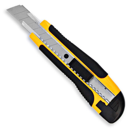 Estilete Metal Retrátil Profissional Emborrachado Luatek - LWJ-132