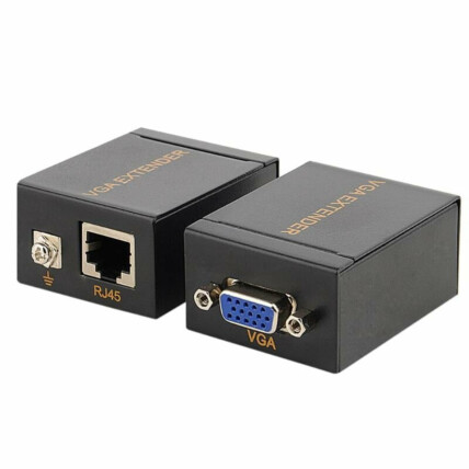 Extensor VGA com Transmissor e Receptor até 60 Metros via Cabo de Rede RJ45 Exbom - 3033