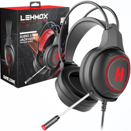 Fone de Ouvido Headset Gamer Led RGB PC PS4 XBOX 3.5mm Aux LEHMOX - GT-F4