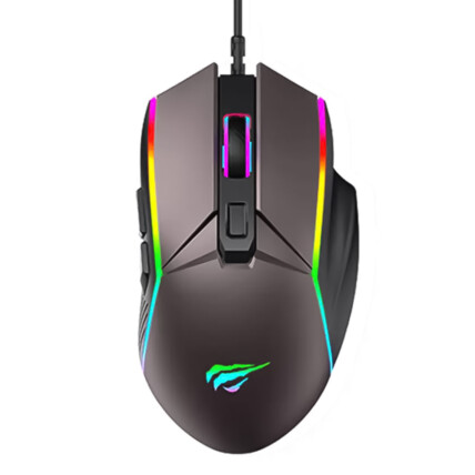 Mouse Gamer USB com LED RGB Havit Gaming Series MS1028 - Preto+Marrom