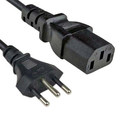 Cabo de Força Tripolar Para Computador Monitor e Fonte Verde - DYX-01
