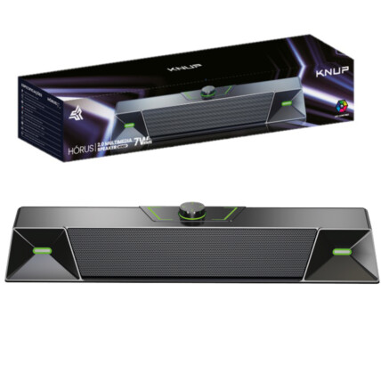 Caixa de Som Sound Bar Com Led USB e P2 2.0 Canais Knup KP-RO837