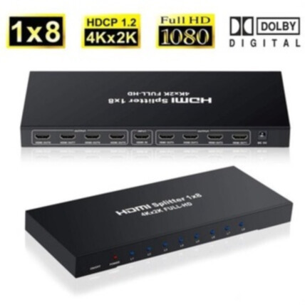 Splitter Distribuidor HDMI 8 Portas De Conexões Para Multimídia KNUP - KP-SW100